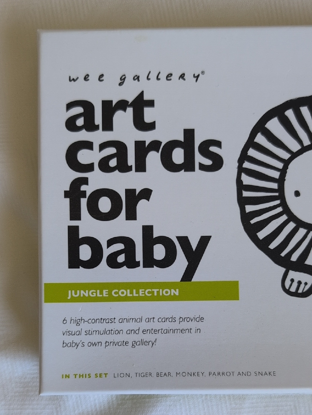 wee gallery art cards for baby jungle animals high contrast infant - Picture 5 of 11